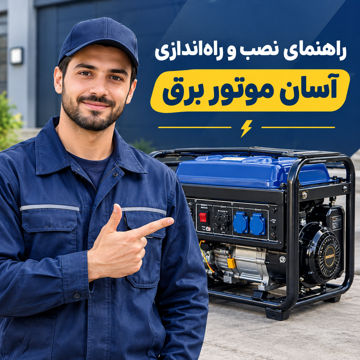 تصویر راهنمای نصب و راه اندازی آسان موتور برق